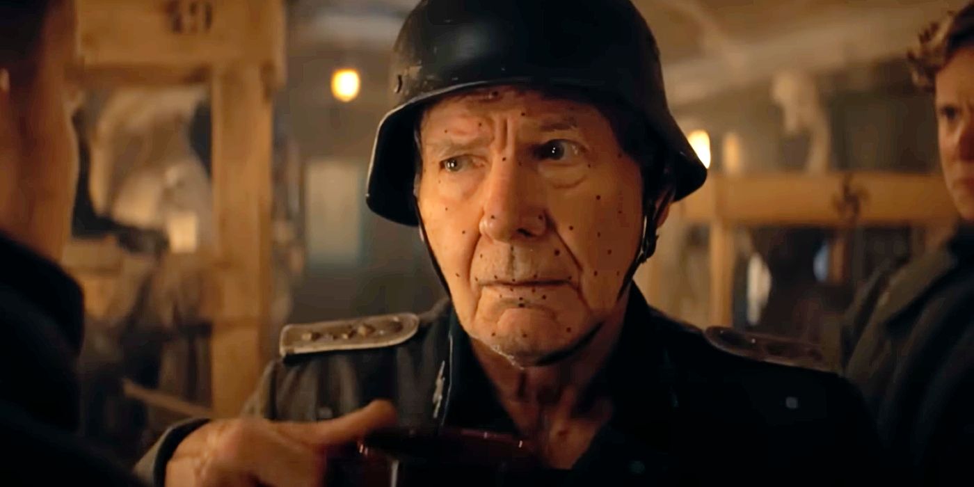 Indiana Jones Bts Video Highlights Harrison Ford S De Aged Acting