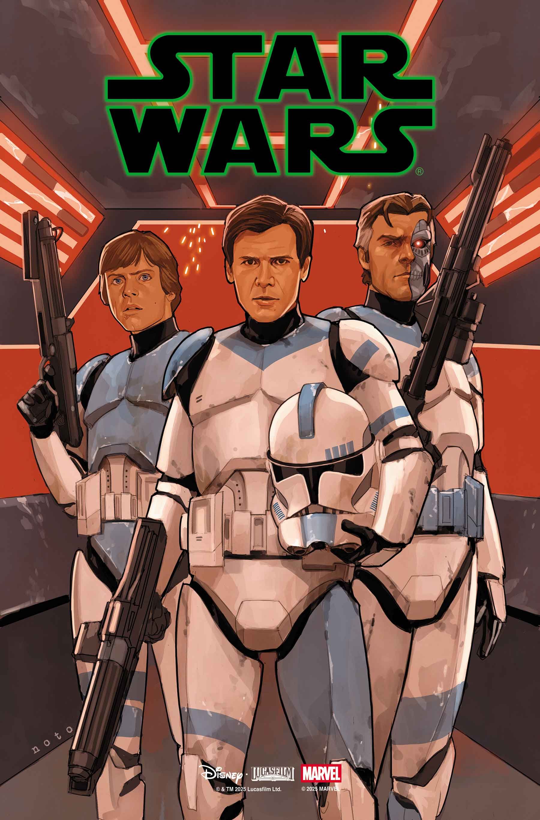 Han Luke and Valance Clone Troopers in Star Wars #6 Comic Cover