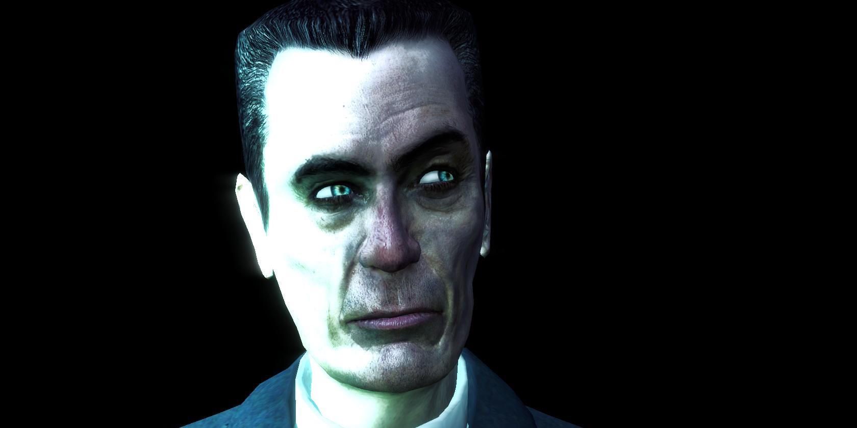 G-Man in Half-Life 2 looking ghostly
