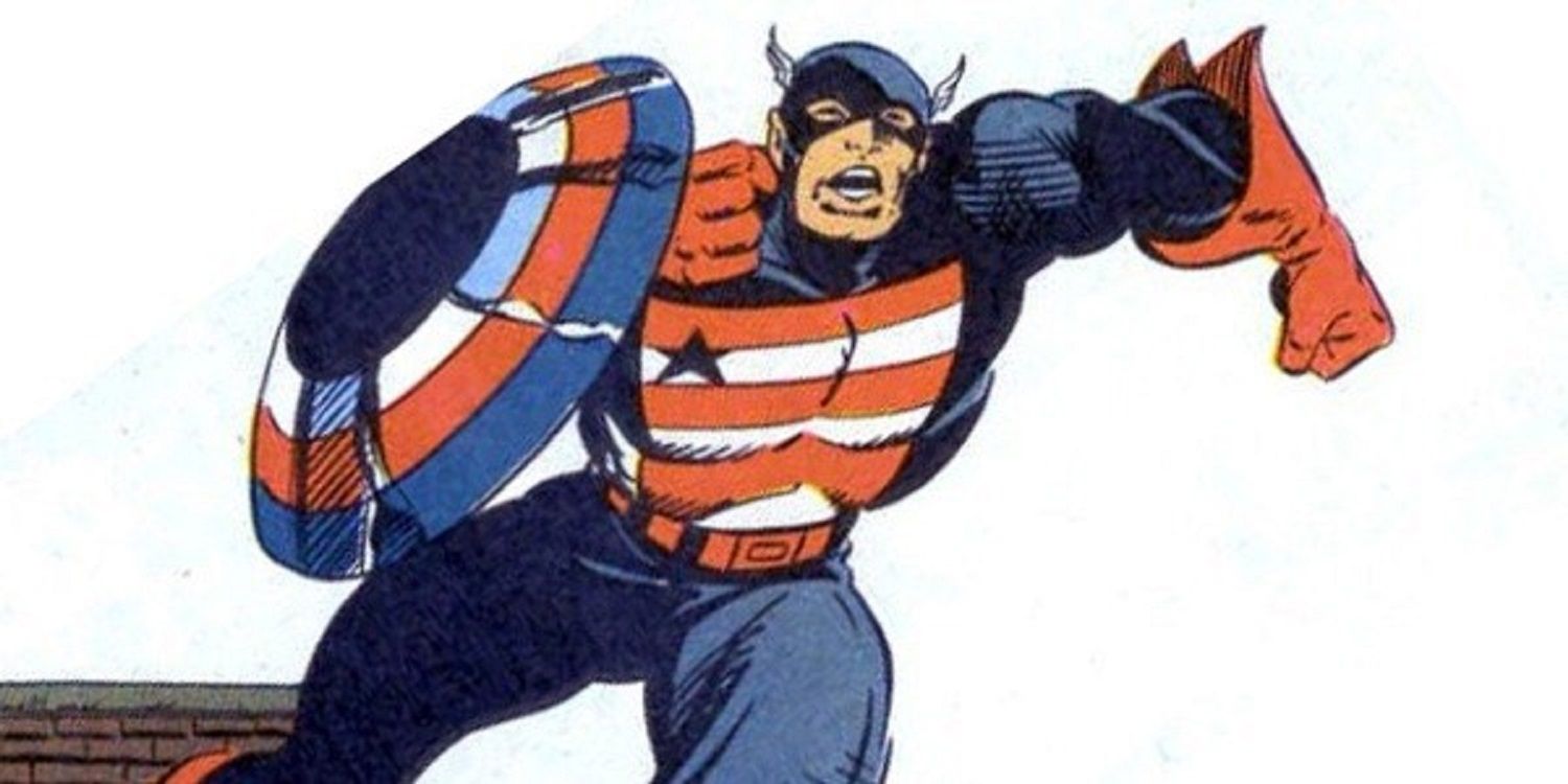U.S. Agent running into battle from Marvel Comics