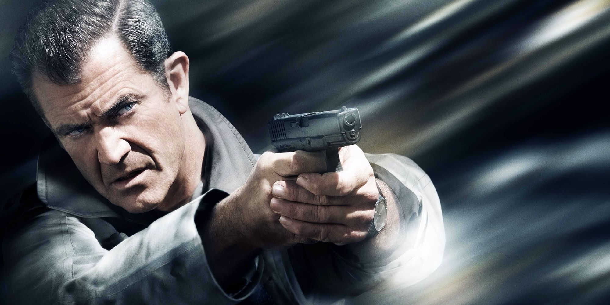 Mel Gibson shooting a gun in Edge of Darkness
