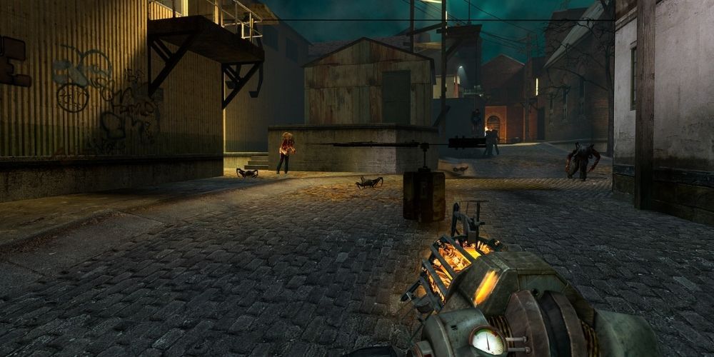 A player tries to escape in Half-Life 2