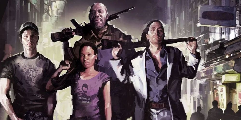 The lovable cast of Left 4 Dead pose for their hero shot