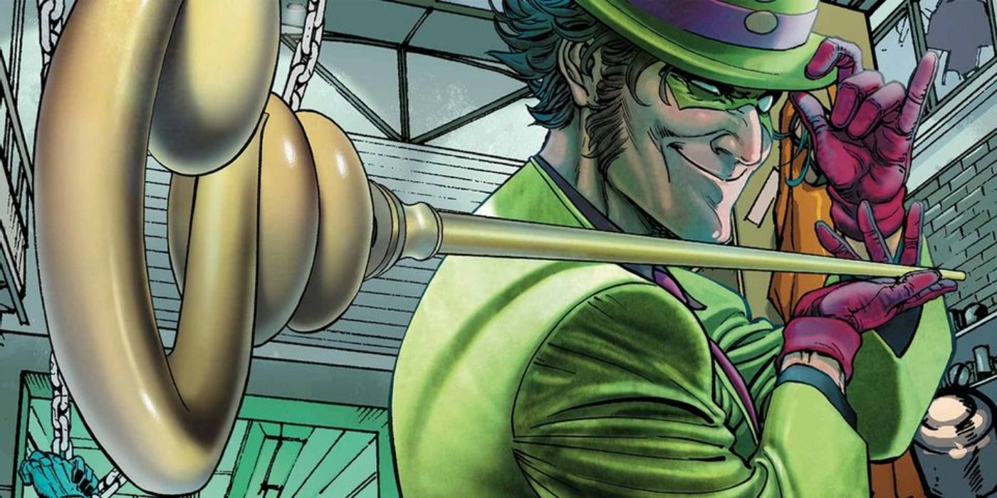 Riddler tipping a hat in Batman.