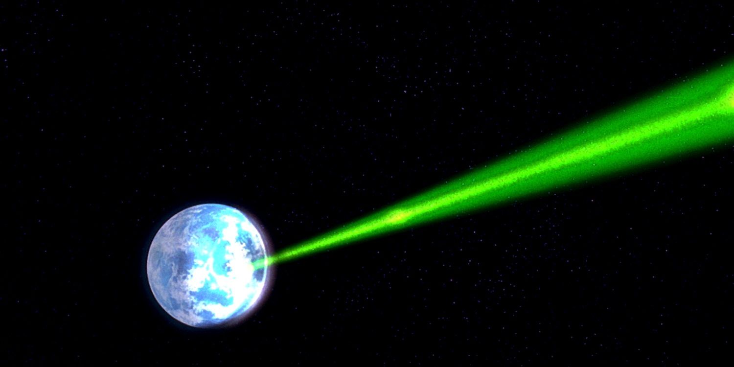 Alderaan é atingido pela Estrela da Morte em Star Wars