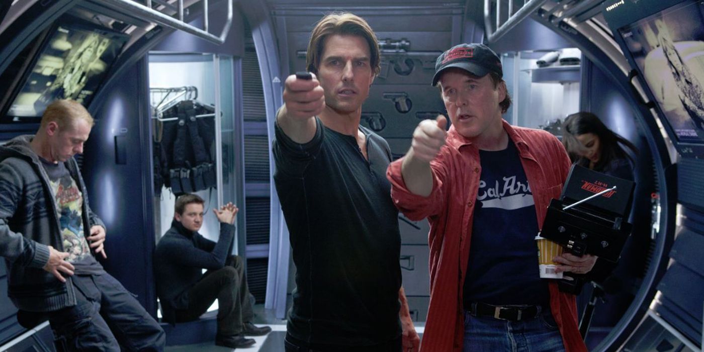 Brad Bird directing Tom Cruise in Mission Impossible