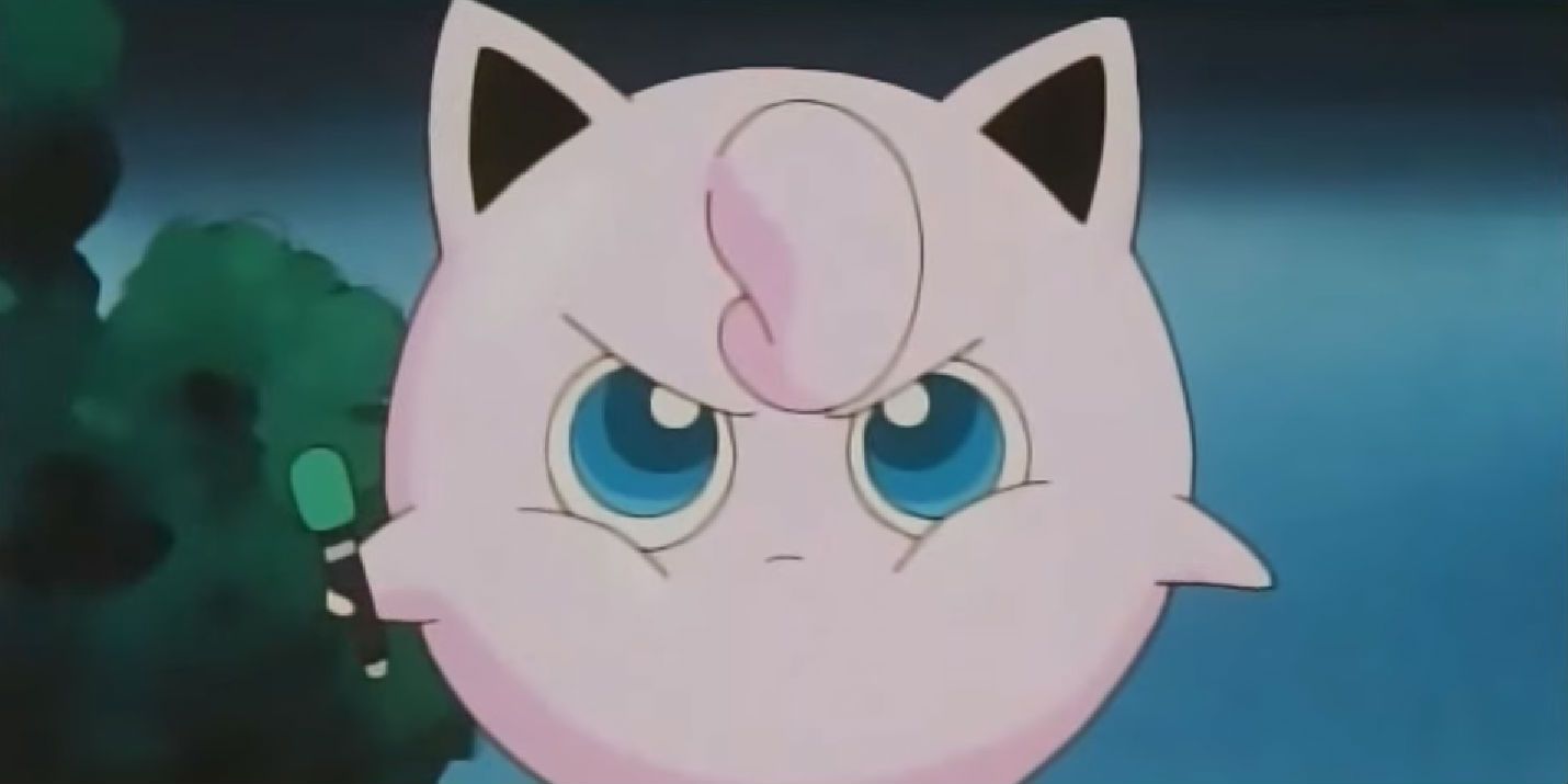 Angry Jigglypuff with microphone in Pokemon