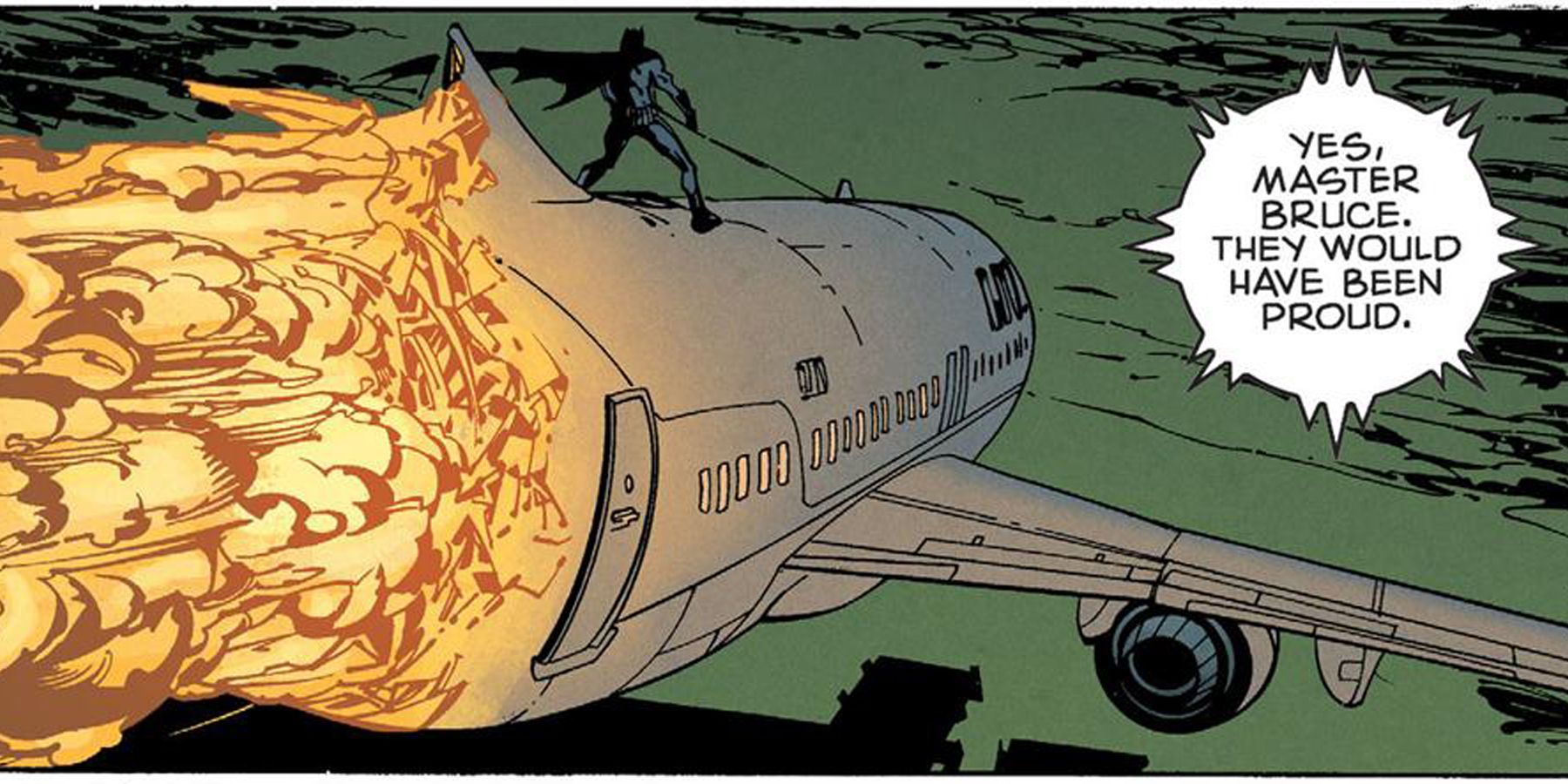 Batman flies a plane in DC Rebirth