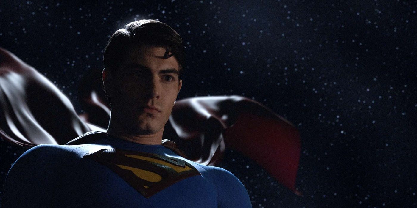 Brandon Routh flies as Superman in Superman Returns