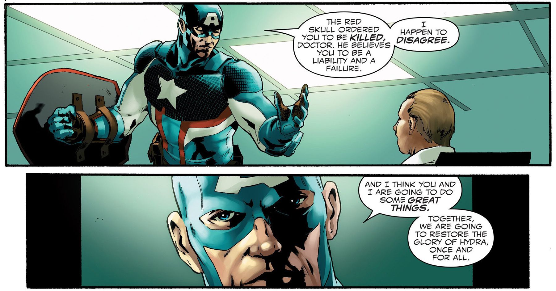 Captain America: Steve Rogers #4 - Steve saves Selvig