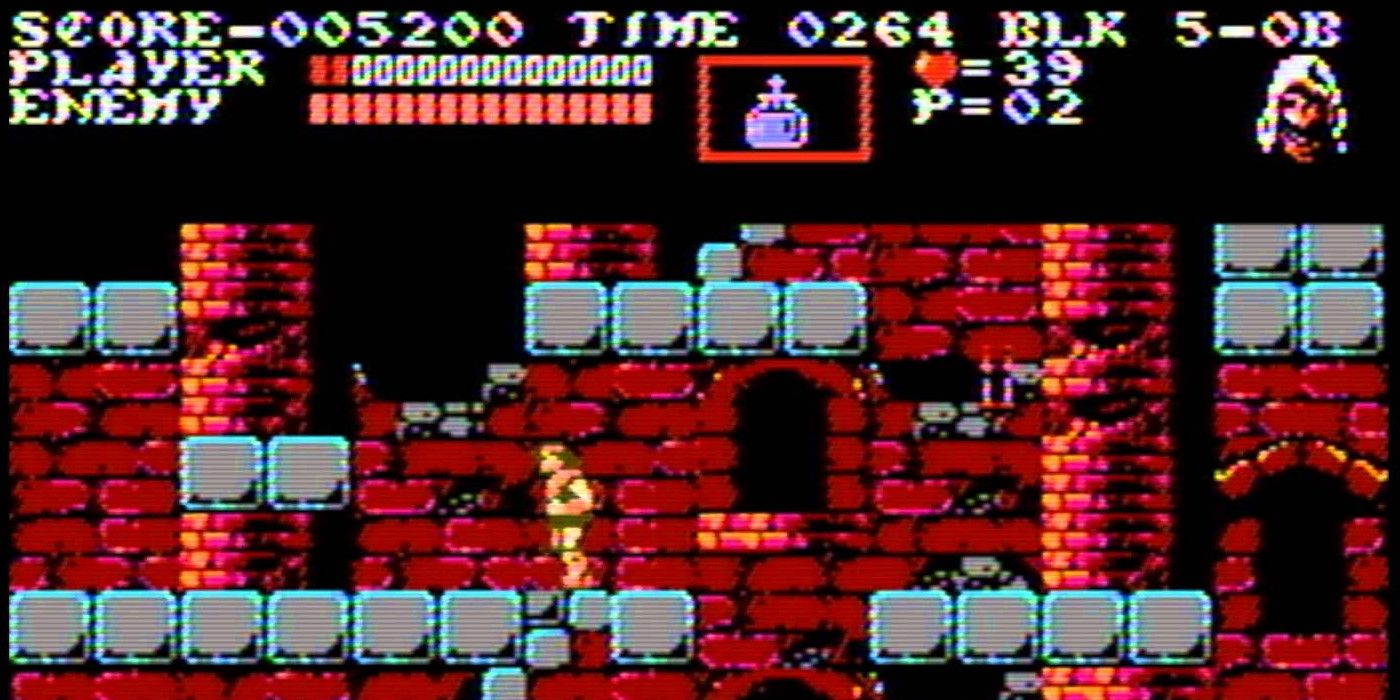 A castle level in Castlevania 3