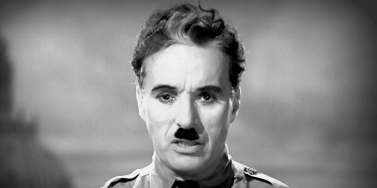 Charlie Chaplin plays the lead in The Great Dictator
