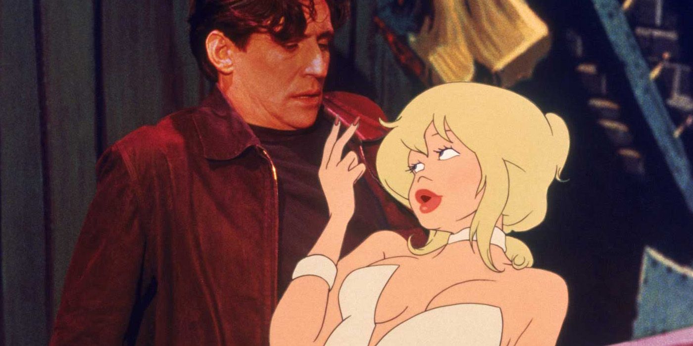 Gabriel Byrne and Kim Basinger in a scene from Cool World.