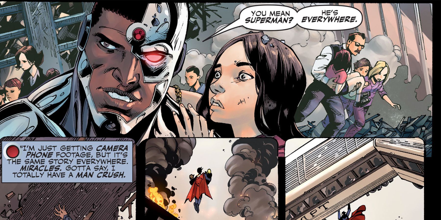 Cyborg has a mancrush on Superman in DC Rebirth