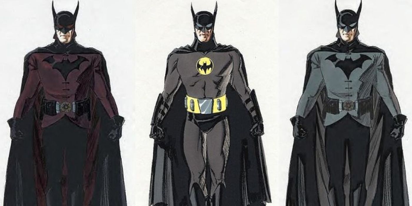 Batman costume concept art from Darren Aronofsky's Batman Year One