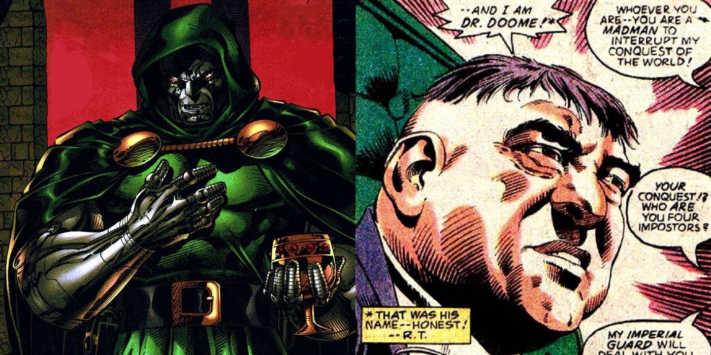 Dr Doom from Marvel's Fantastic Four, and Doctor Doome the DC criminal