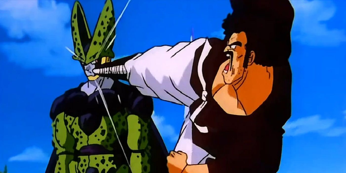 Hercule and Cell in Dragon Ball Z