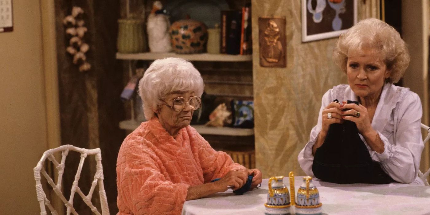 Estelle Getty and Betty White in the Golden Girls