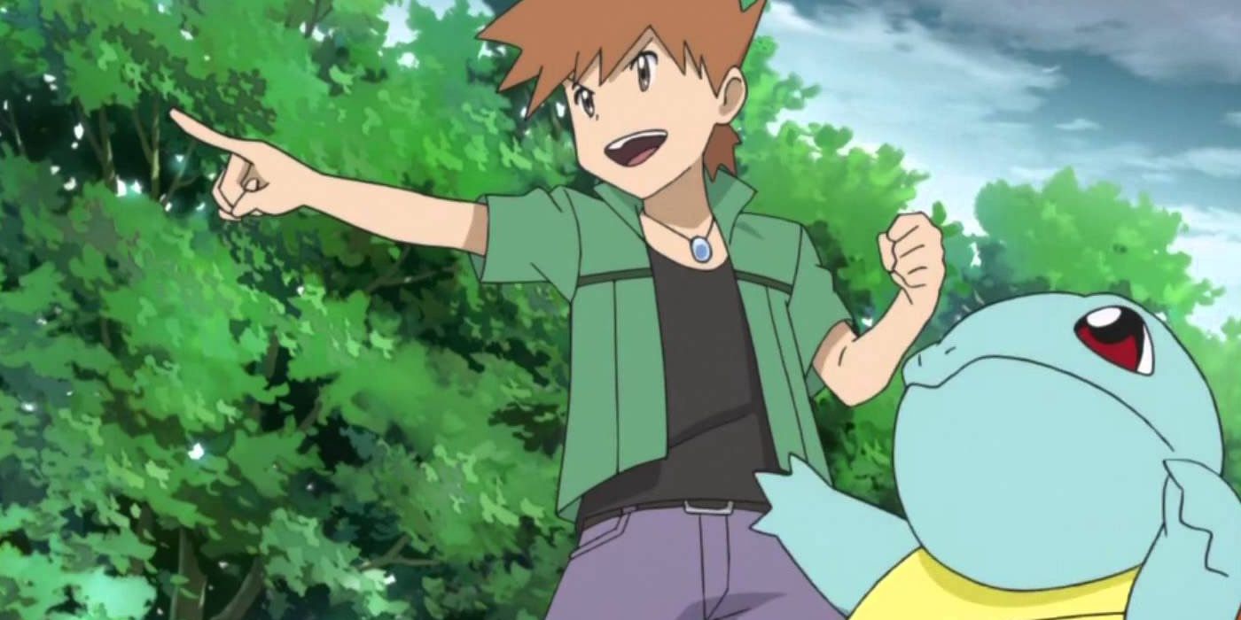 Gary and Squirtle in Pokemon Origins