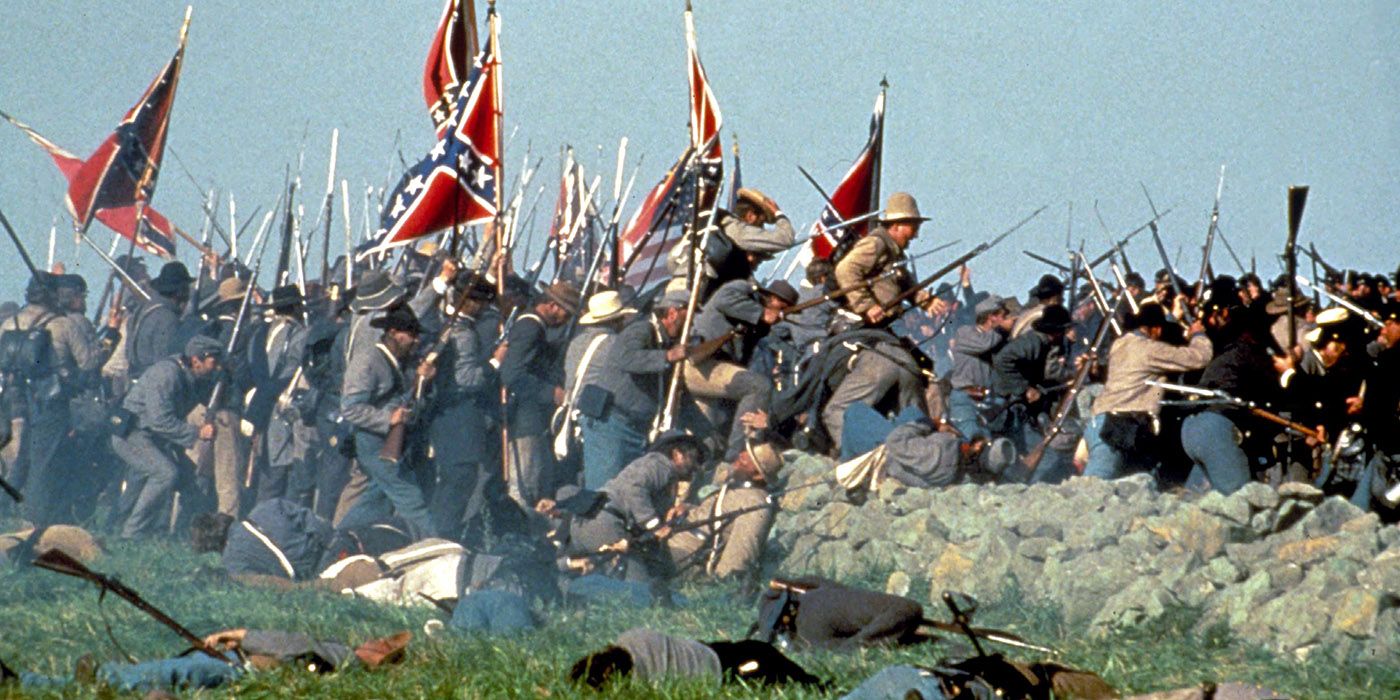 The Union and Confederate armies clash at Gettysburg