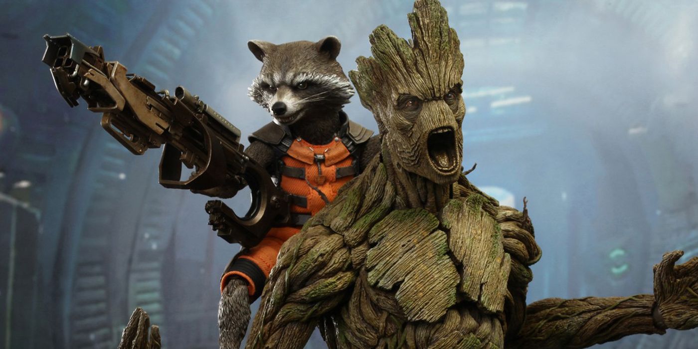 Groot and Rocket Raccoon in Guardians of the Galaxy