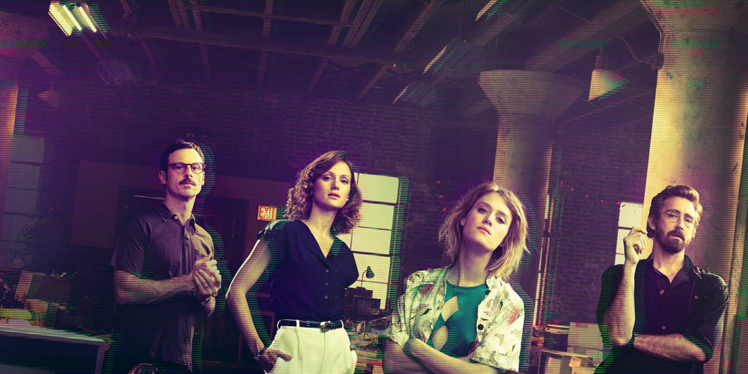 Halt and Catch Fire Season 3 characters standing together and looking at the camera in a promo image