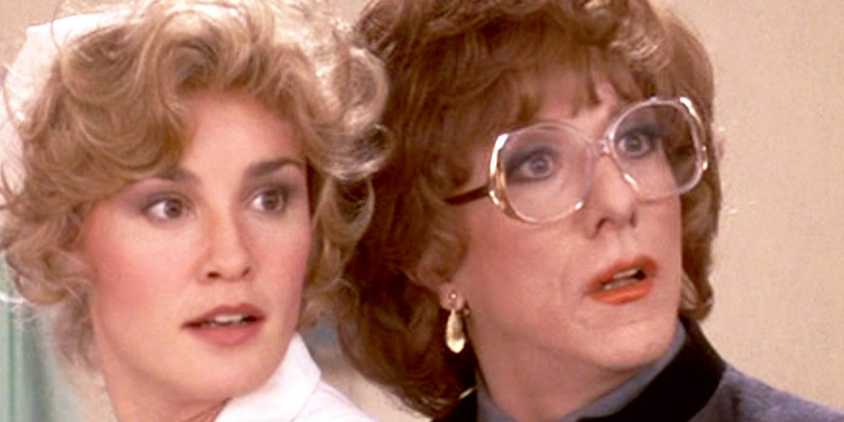 Jessica Lange and Dustin Hoffman in Tootsie