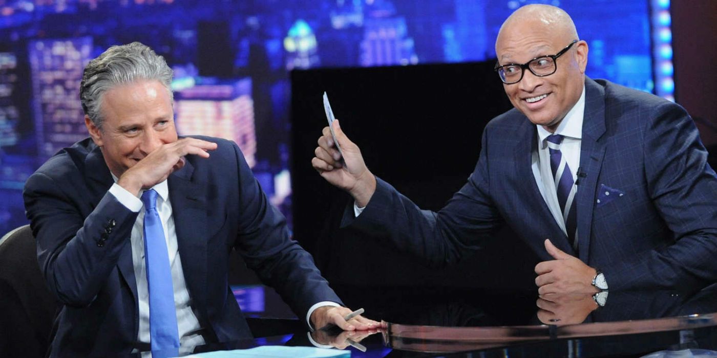 Jon Stewart and Larry Wilmore on The Daily Show