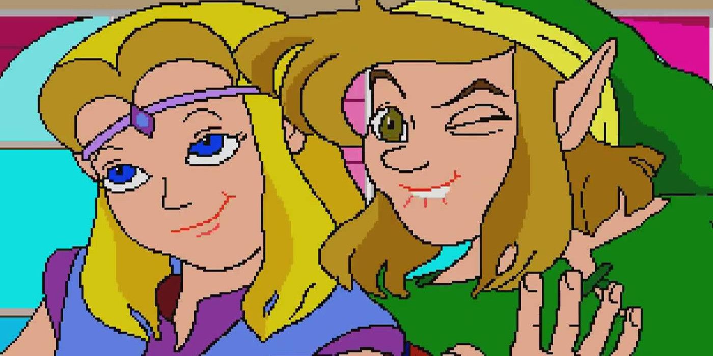 Link and Zelda in Link Faces of Evil