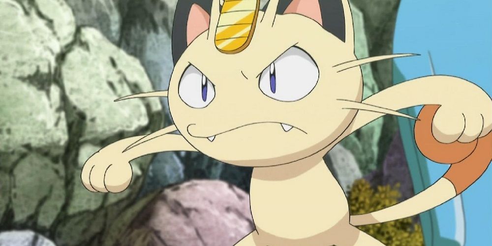 Meowth fighting in Pokemon TV show