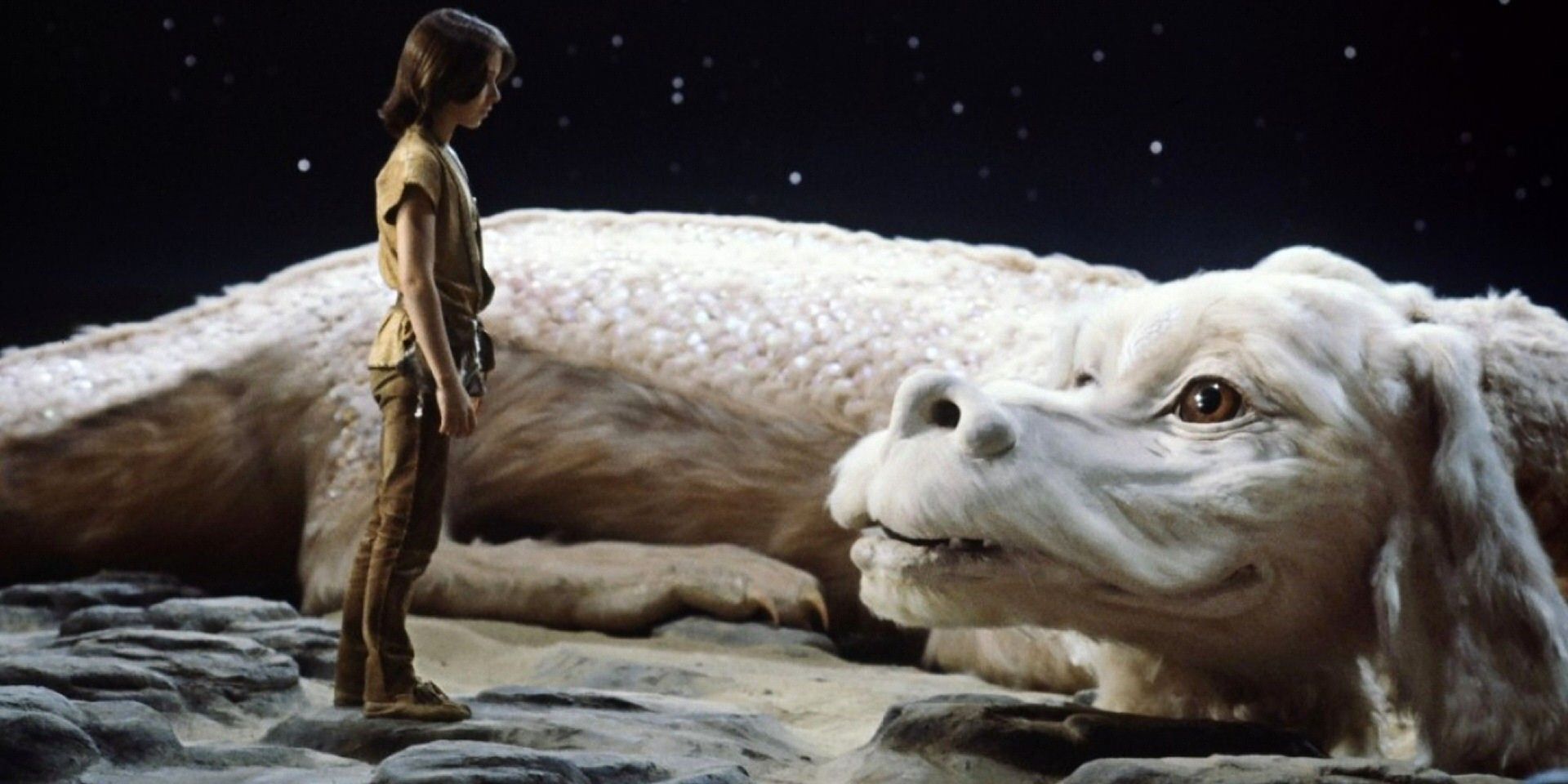 Falkor and Atreyu in The Neverending Story 
