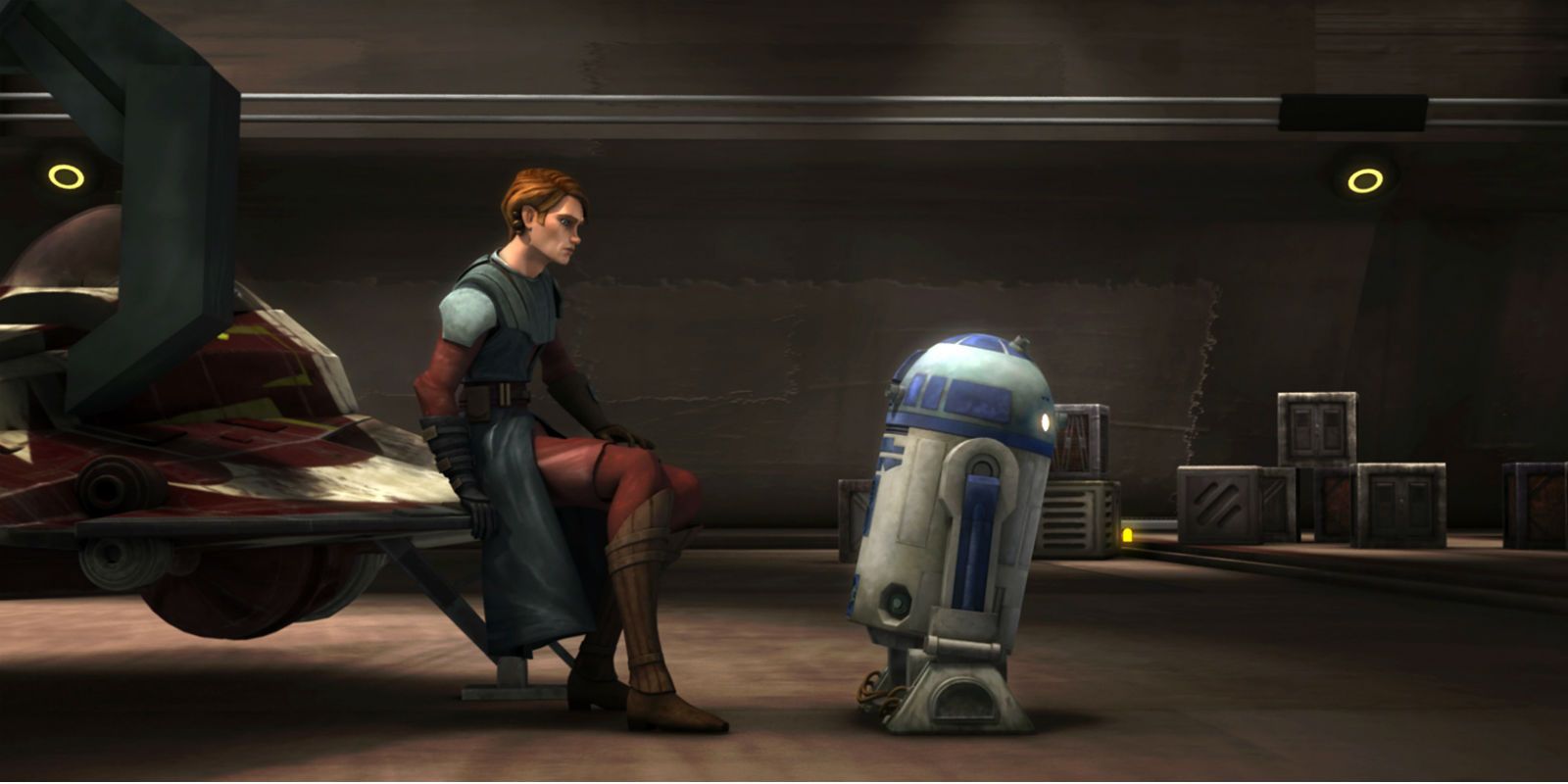 R2-D2 and Anakin Skywalker in Star Wars The Clone Wars