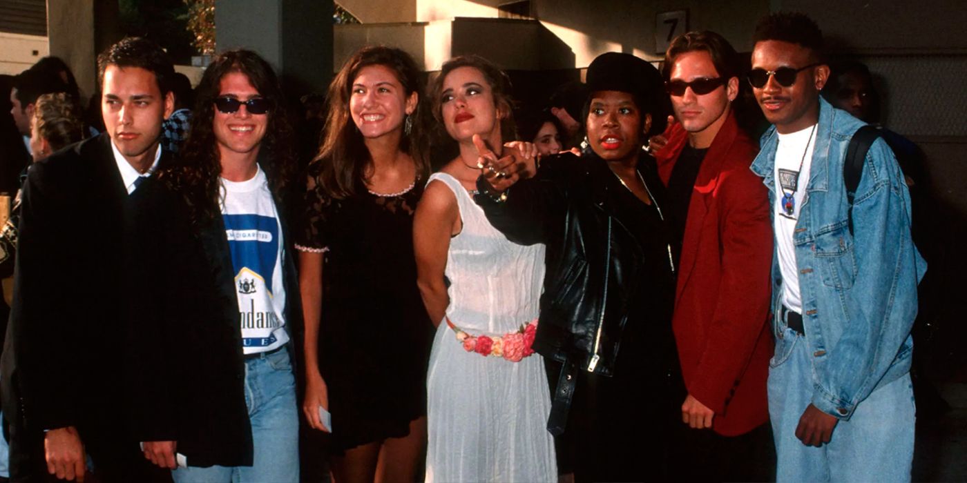 Season 1 MTV Real World cast together at a premiere.