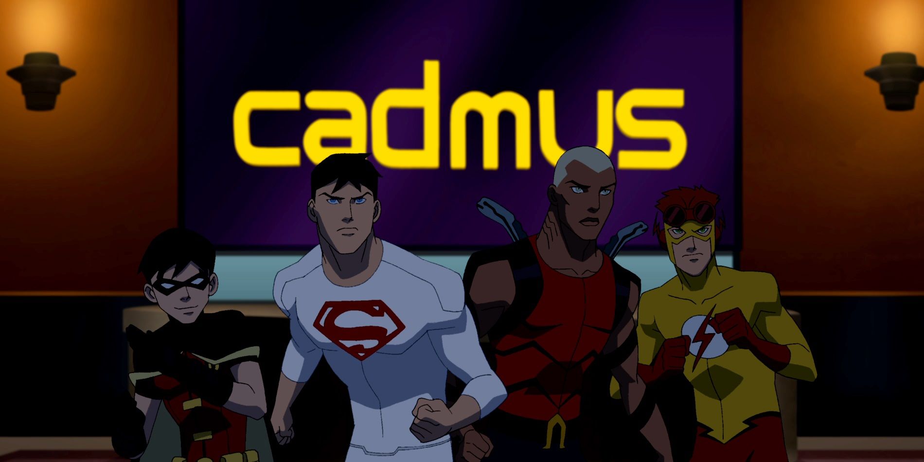 Robin Superboy Aqua Lad Kid Flash Cadmus Labs Young Justice