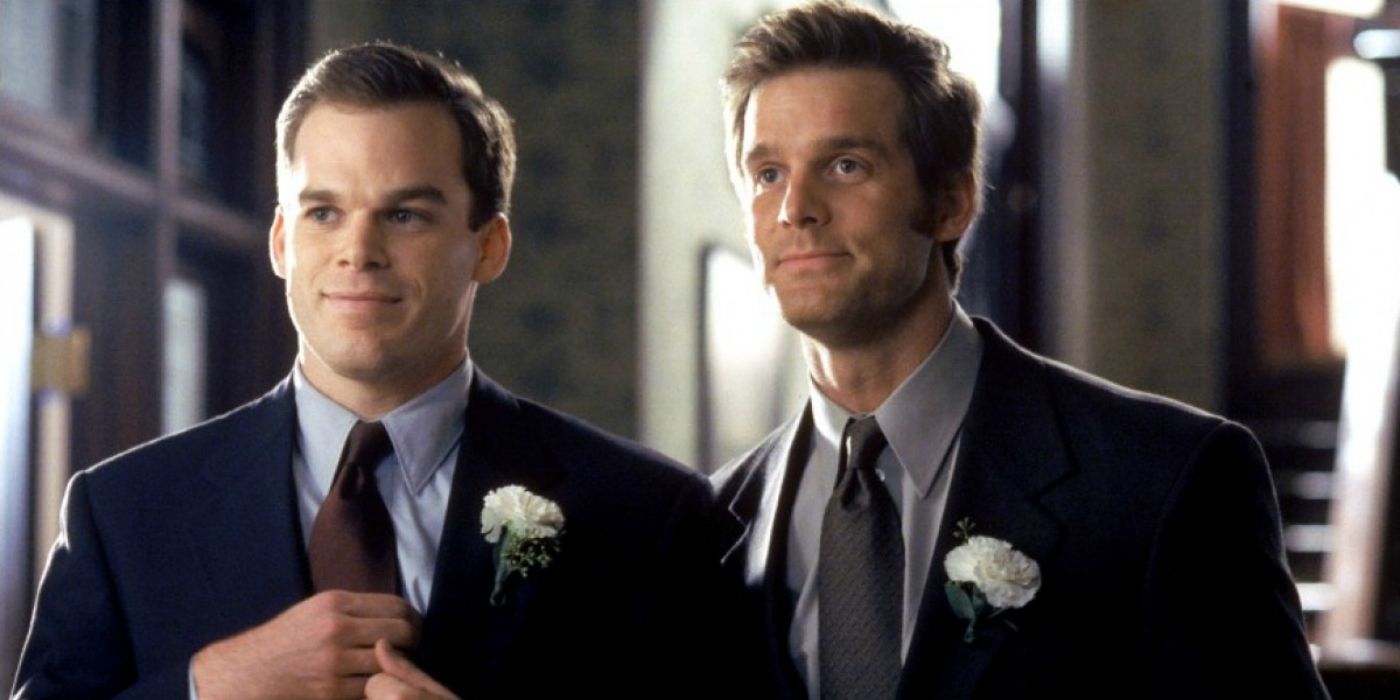 Peter Krause and Michael C Hall as Nate and David in Six Feet Under