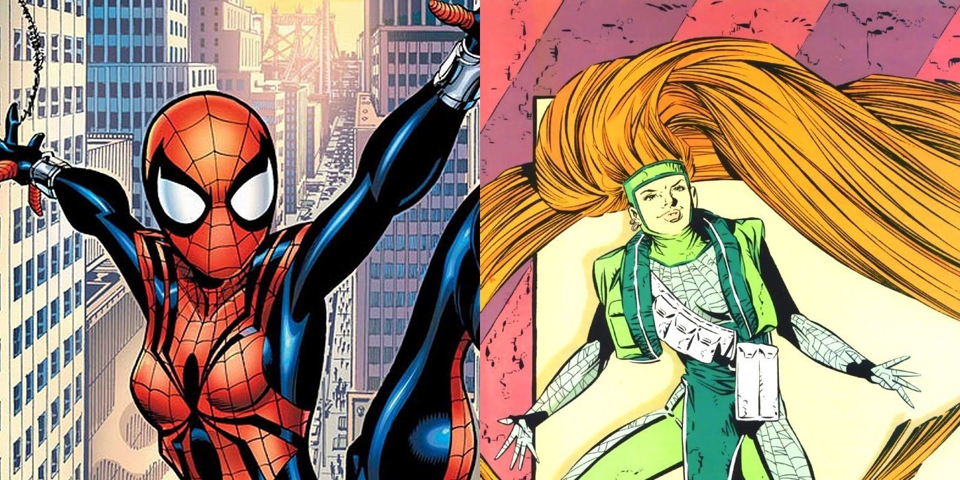 The hero Spider-Girl from Marvel and the villain Spider Girl from DC