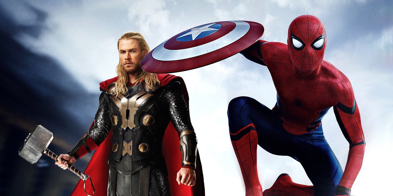 Spider-Man (Tom Holland) and Thor (Chris Hemsworth)