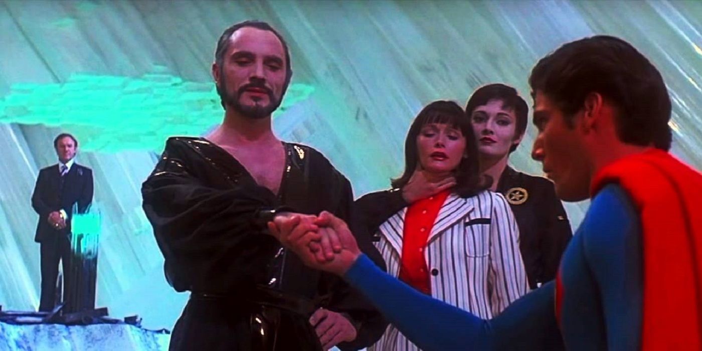 Superman bows to Zod in Superman II