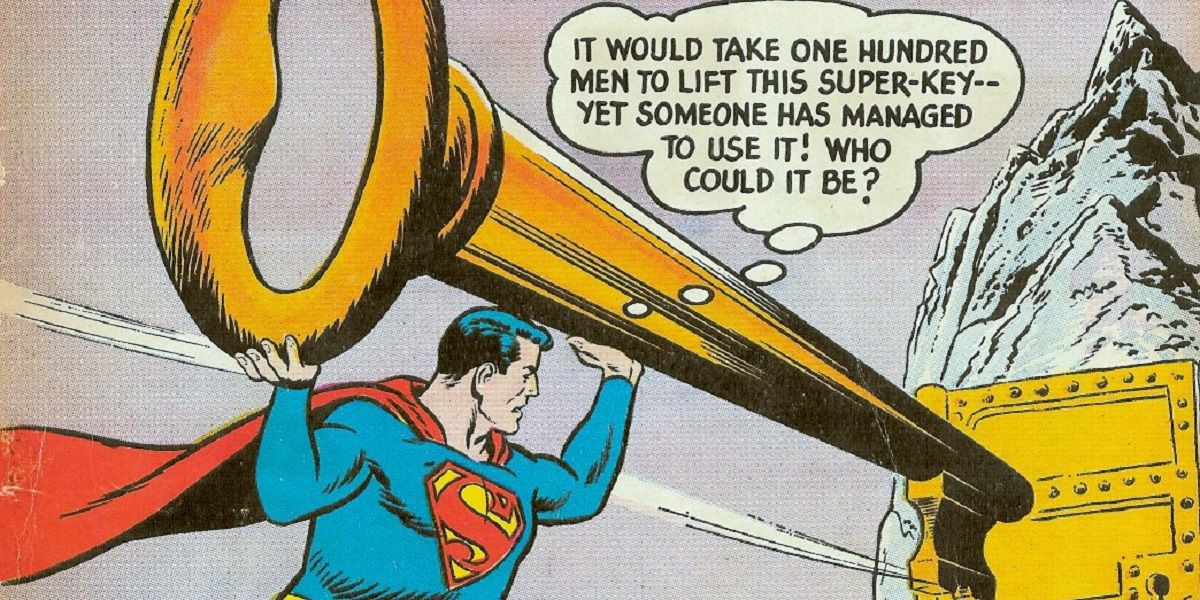 Superman with the big key for the Fortress of Solitude
