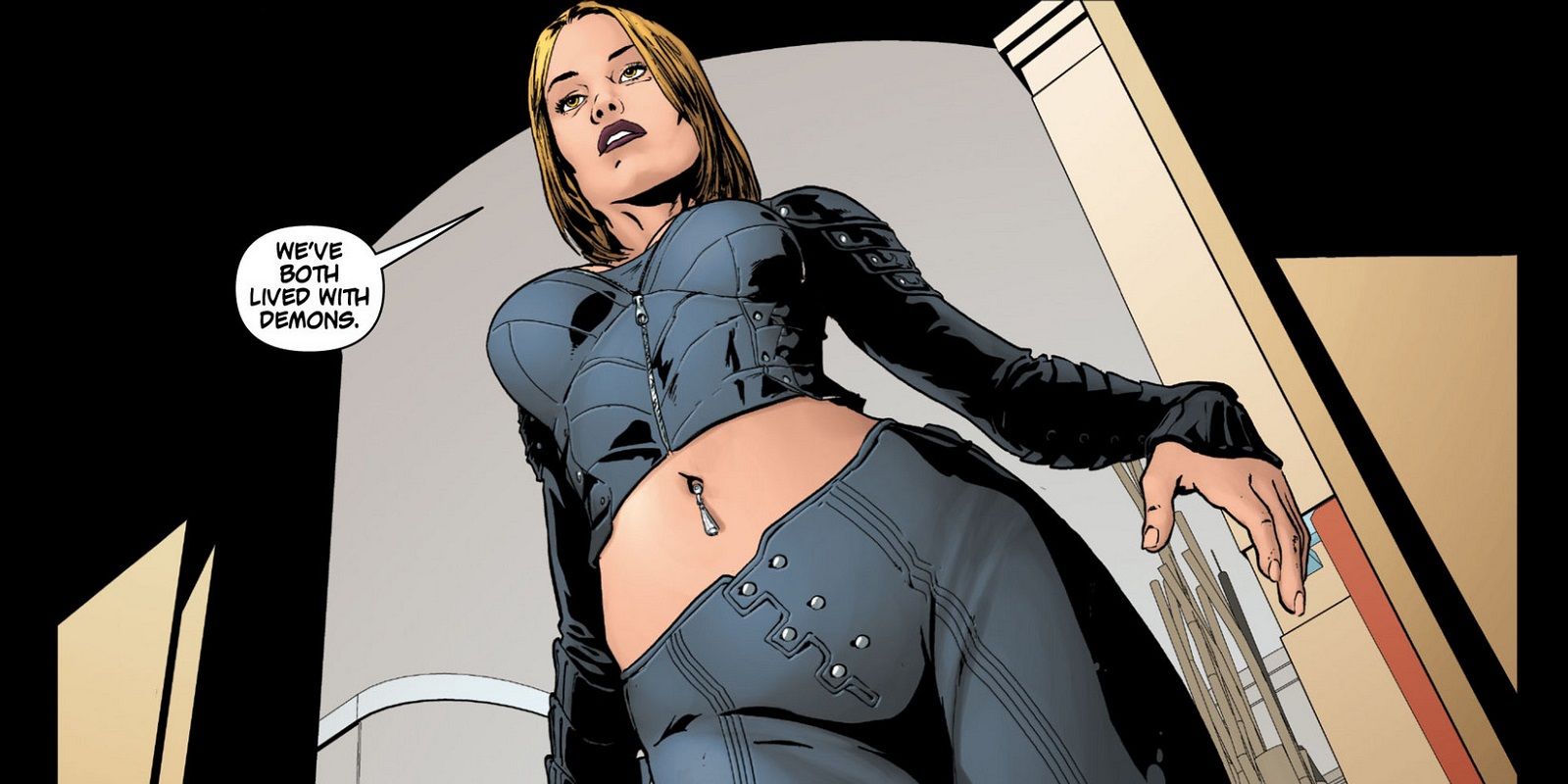 Talia al Ghul from the League of Assassins in the comic book