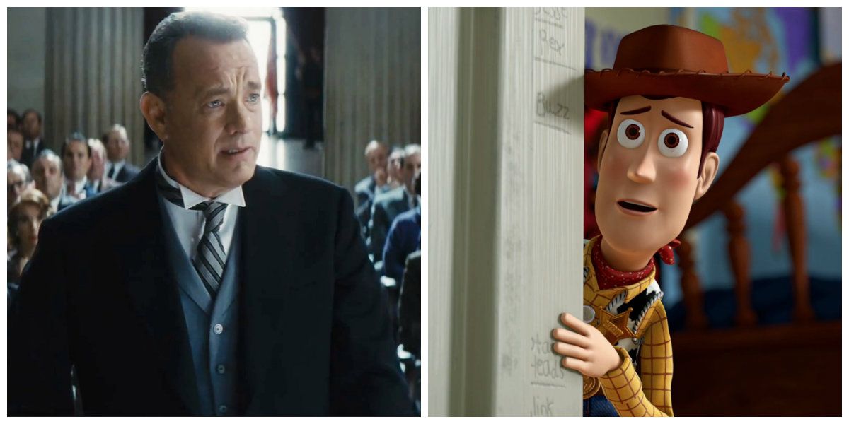 Tom Hanks as Woody in Toy Story