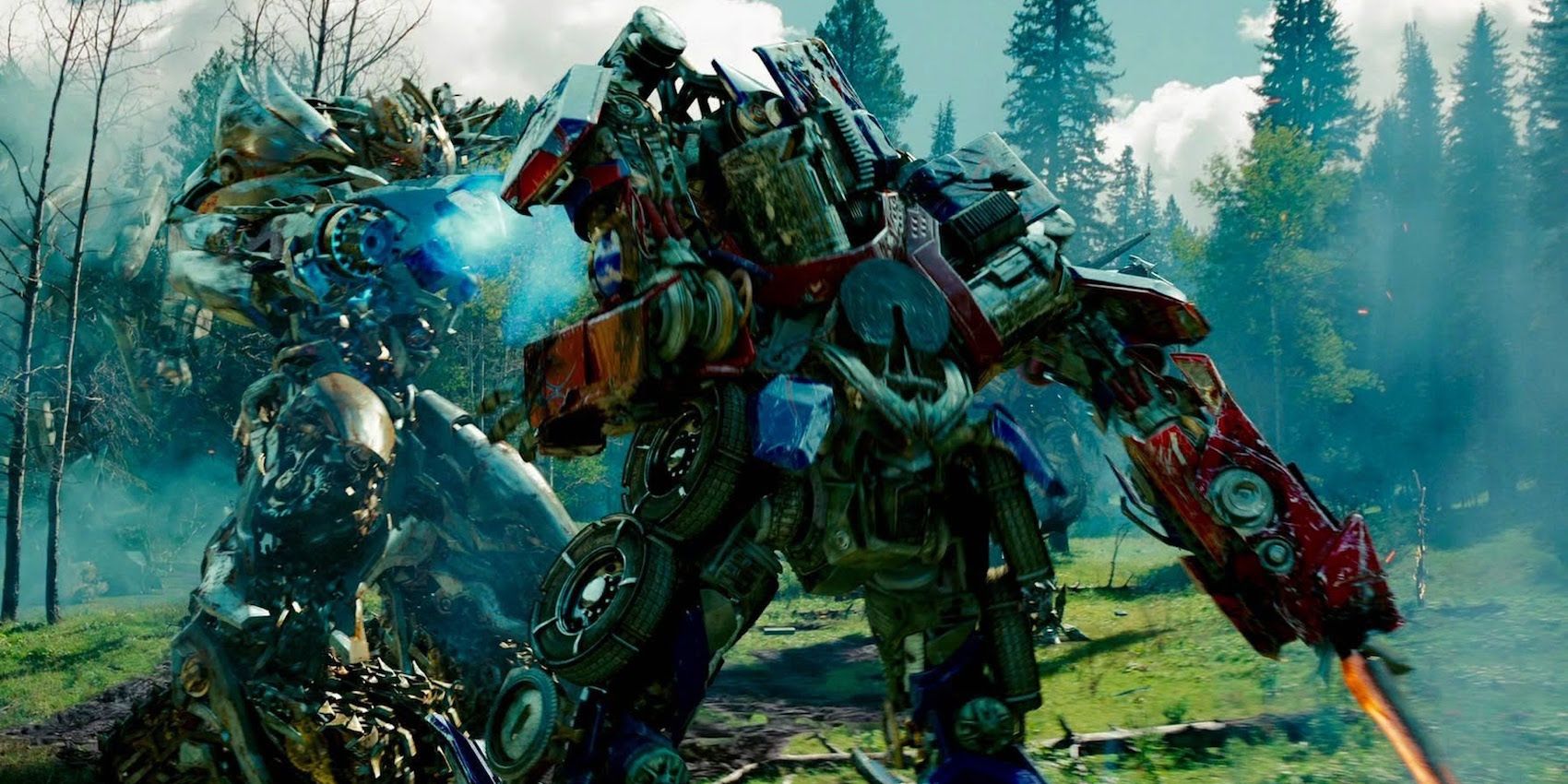 Transformers 2 IMAX Forest Fight Optimus Prime Megatron