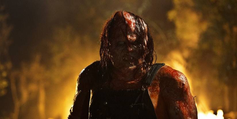 A mangled Victor Crowley in Hatchet III