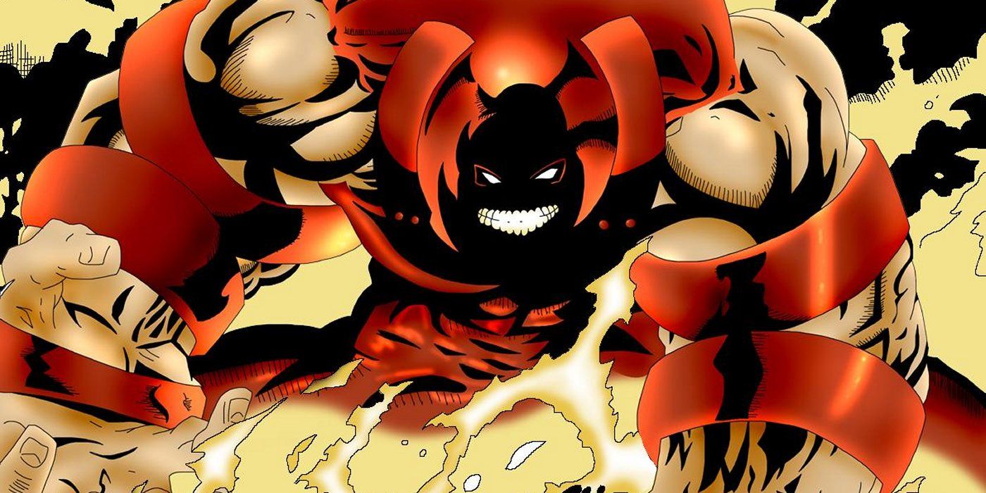 Juggernaut in flames X-Men