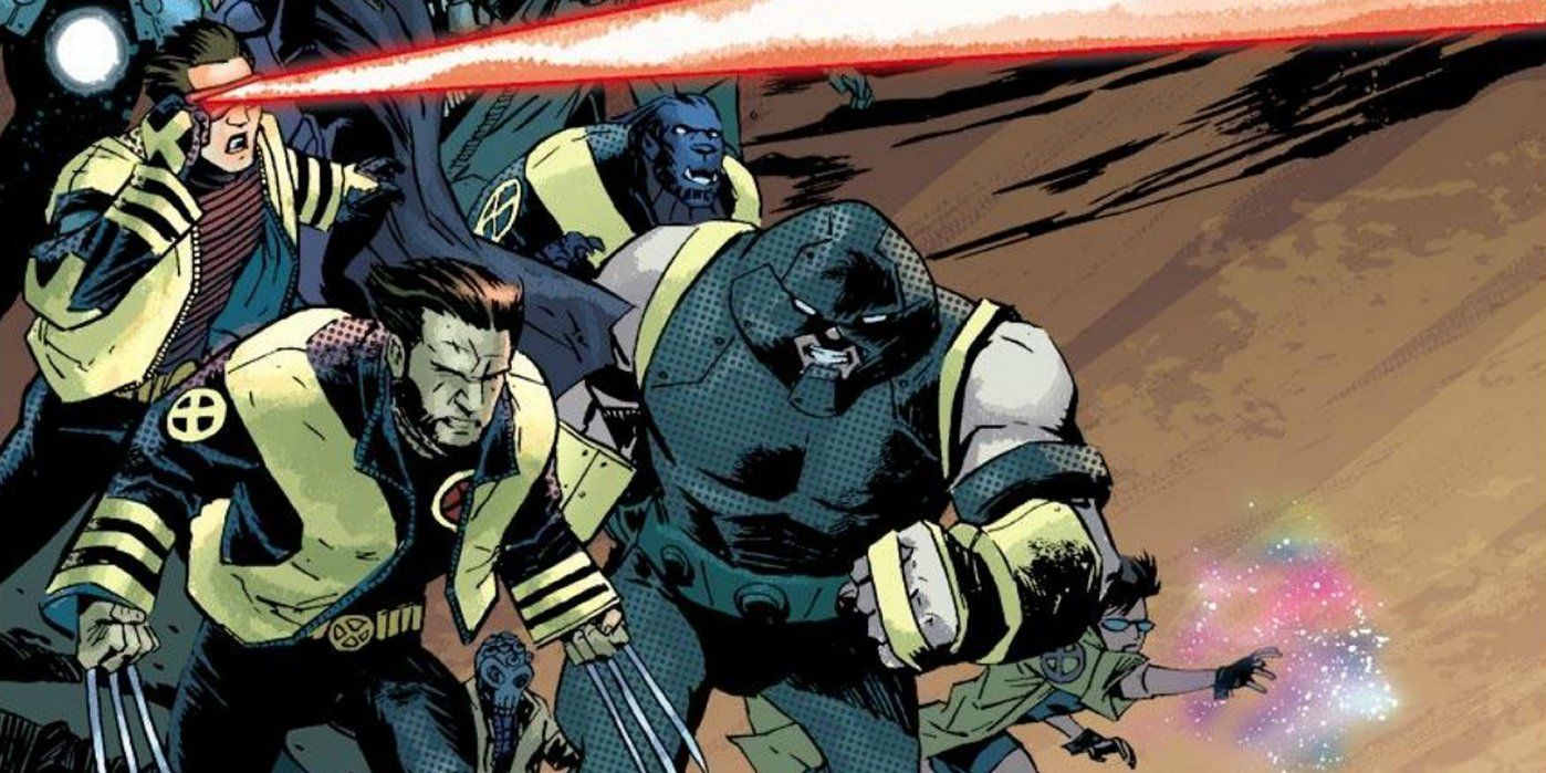 Juggernaut as one of the X-Men, Cyclops, Wolverine, Beast