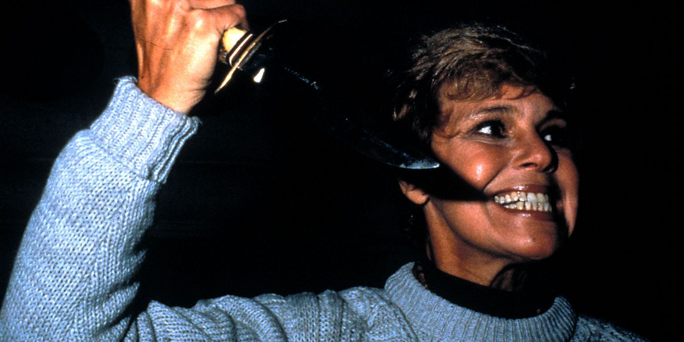 Mrs. Voorhees wields a knife in Friday the 13th