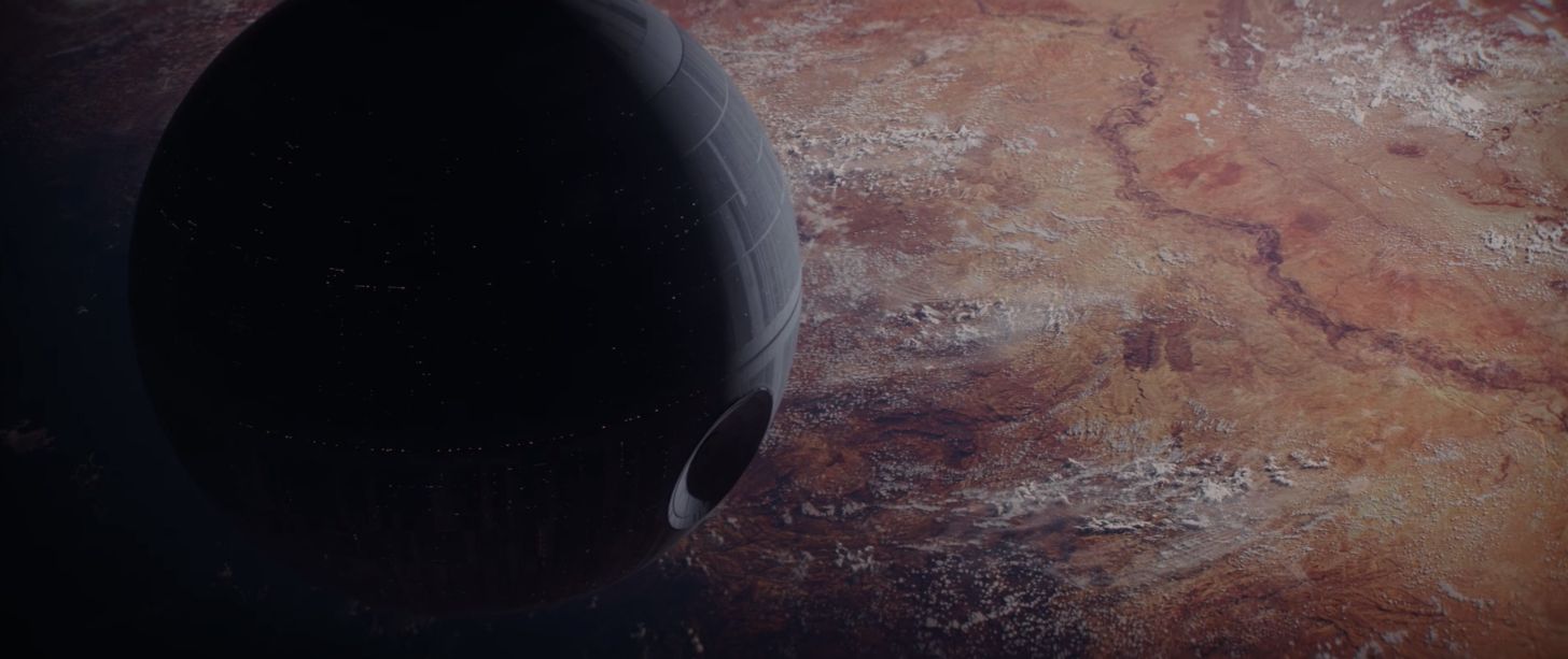 Star Wars: Rogue One - Death Star and planet