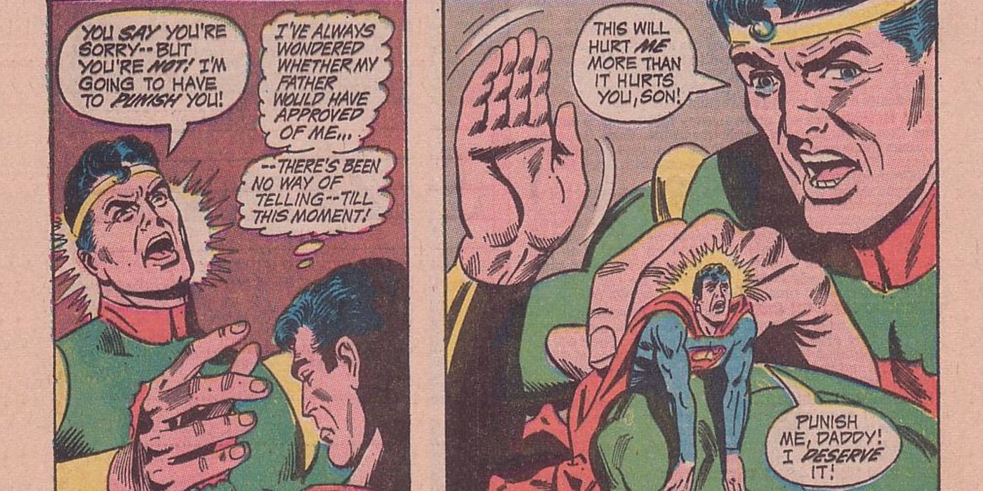 Superman Father Spanking World's Finest Comics