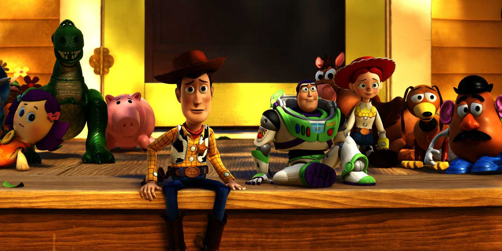 All the toys saying goodbye at the end of Toy Story 3.