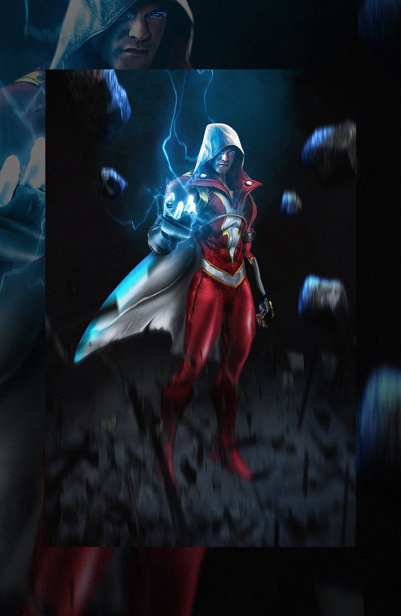 Alan Ritchson as Shazam with hood by BossLogic